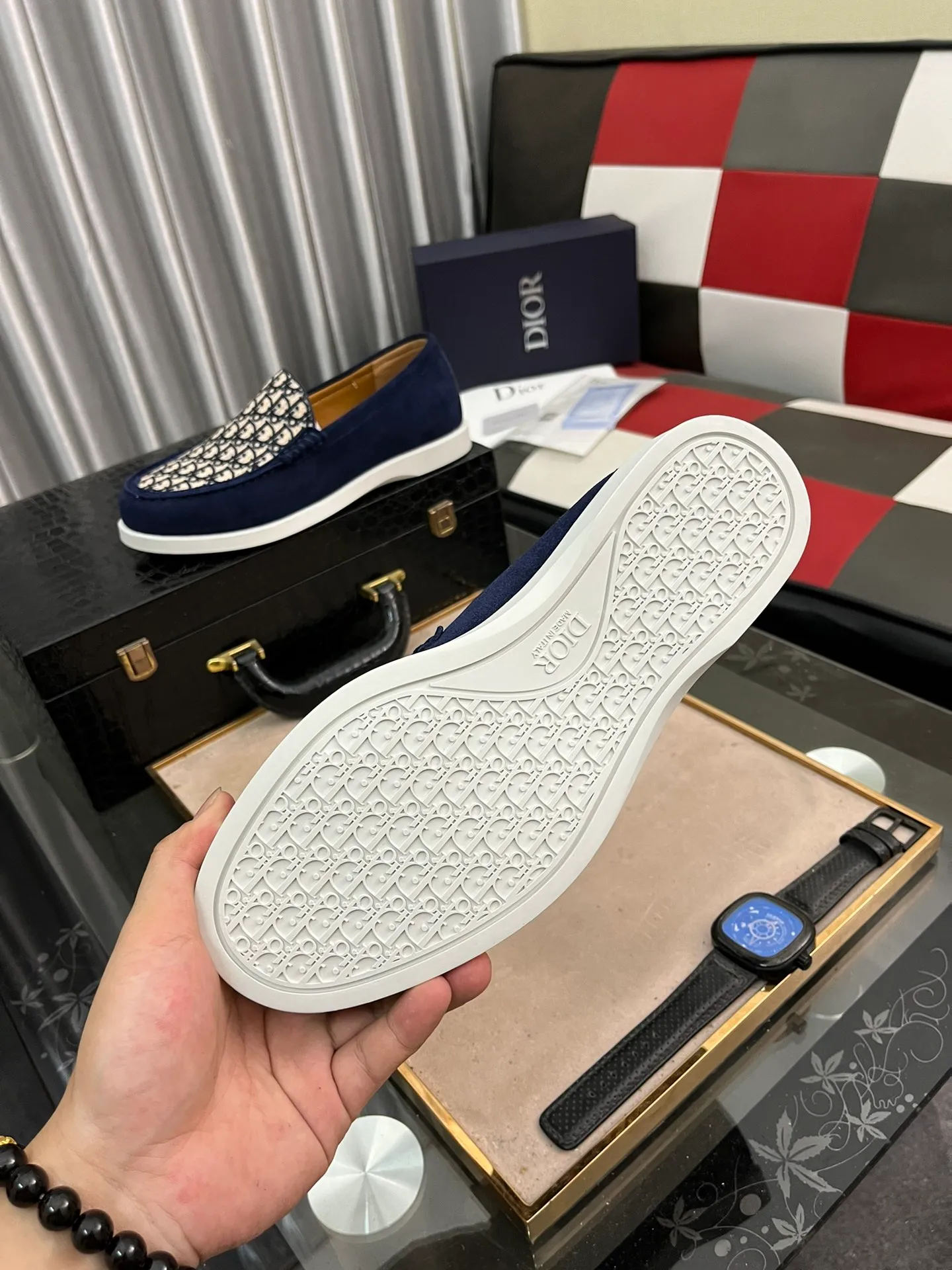 Ex-factory price 440⌚️⌚️[Dior] Dior's 2023 new high-end boutique, men's fashionable casual shoes, quite distinctive, imported soft cowhide leather on the upper + brand printing, a design style, breathable lining, genuine leather insole, soft and comfortable foot feel, original wear-resistant special outsole! Size: 38-443⃣️colors available